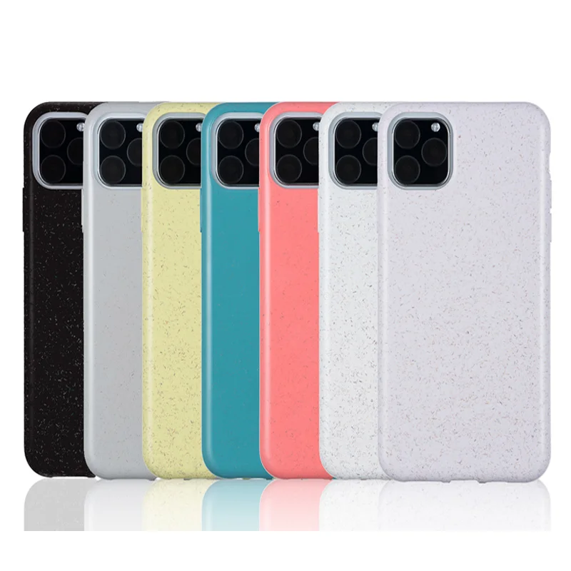 100% Сырье бамбуковое волокно Compostable био Разлагаемый мобильный телефон чехол для Iphone 11