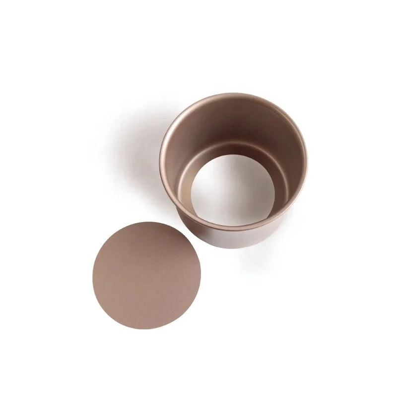 Baking Mold Household 4-Inch Carbon Steel Hollow Loose Bottom Straight Body Mousse Cake Pans