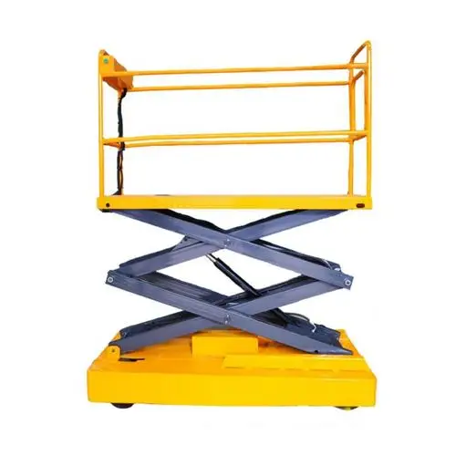 Hydraulic Platform Self-propelled Scissor Lift Table Auto Lift Trolley Cart for Greenhouse Cucumber/Tomato Harvesting