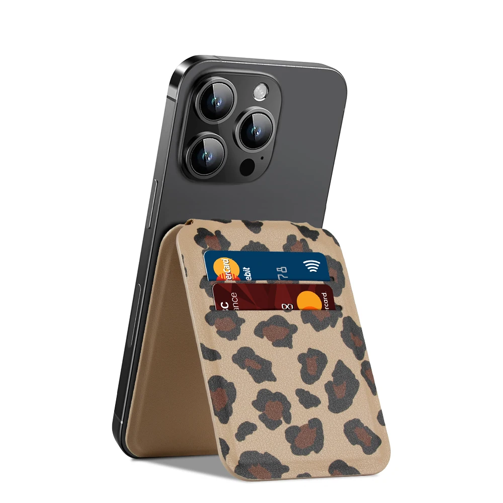 Деловой магнитный держатель для карт из искусственной кожи 2-в-1