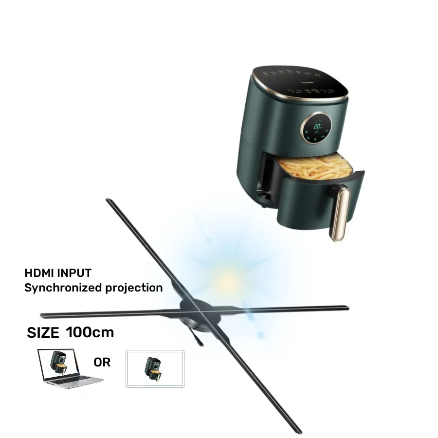 3d holographic advertising machine 3d hologram fan HDMI-INPUT Computer 3d hologram fan HDMI-synchronization