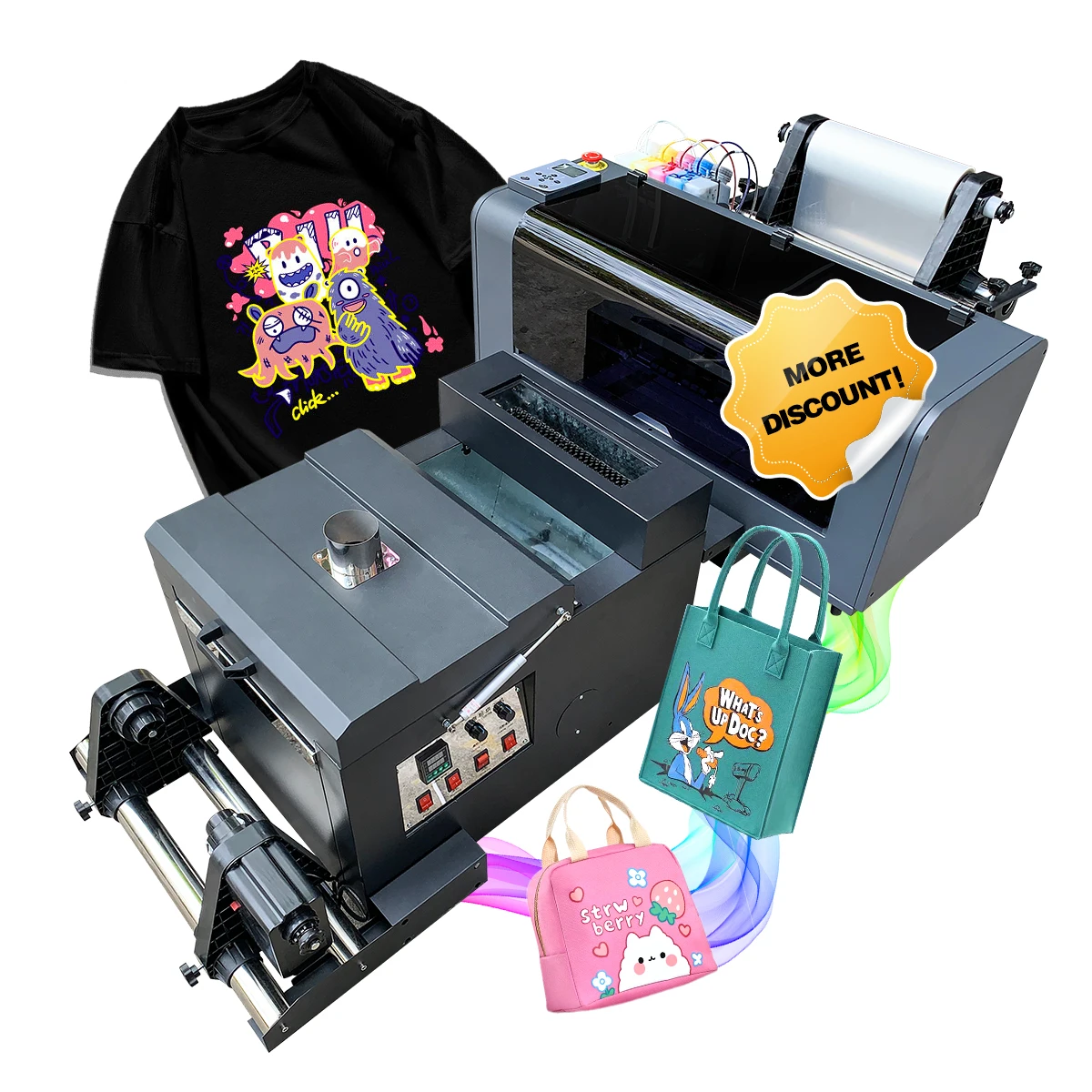 2024 new trend a3 30cm dtf printer with 2 xp600 dual head dtf printer my color dtf printer