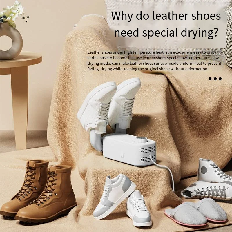 2024 New Portable Industrial PTC Heated Shoes Dryer and Deodorizer Smart Stretchable Shoe Warmer 220V Dry Function