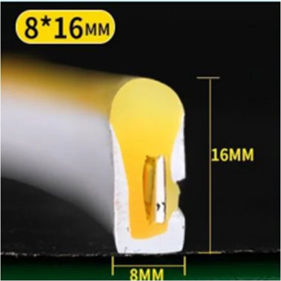  12 В/24 В 8 Вт IP68 120LED /M 0816 18 мм силиконовая Неоновая Гибкая светодиодная
