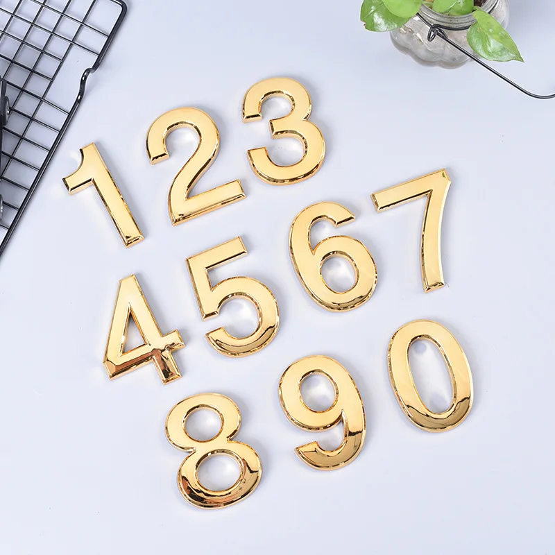 Wholesale Custom License Plate Letters and Numbers 3D Laser Cut Raised Metal Car Stickers