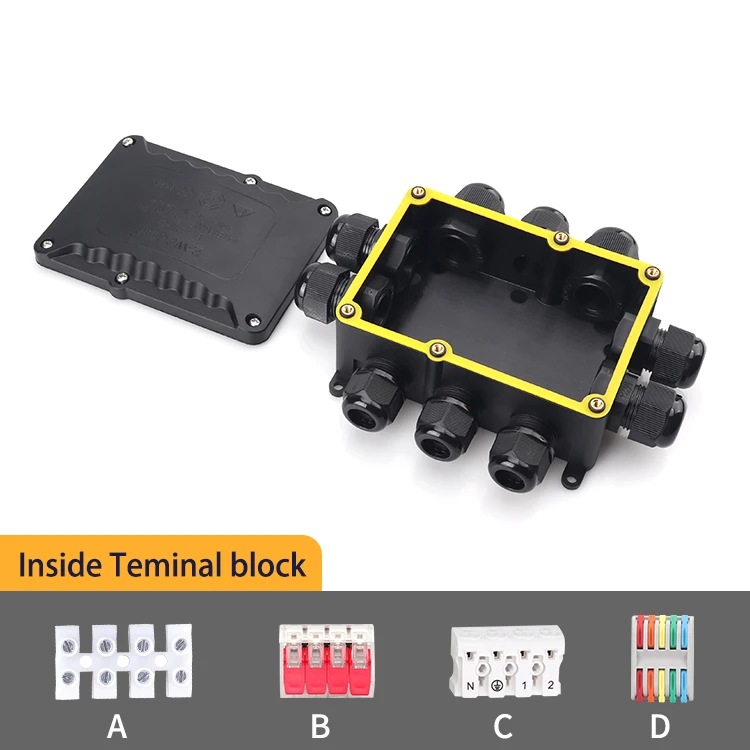 Factory Wholesales Electrical Ip68 Power Cable Sleeve Waterproof Wire Terminals Junction Box