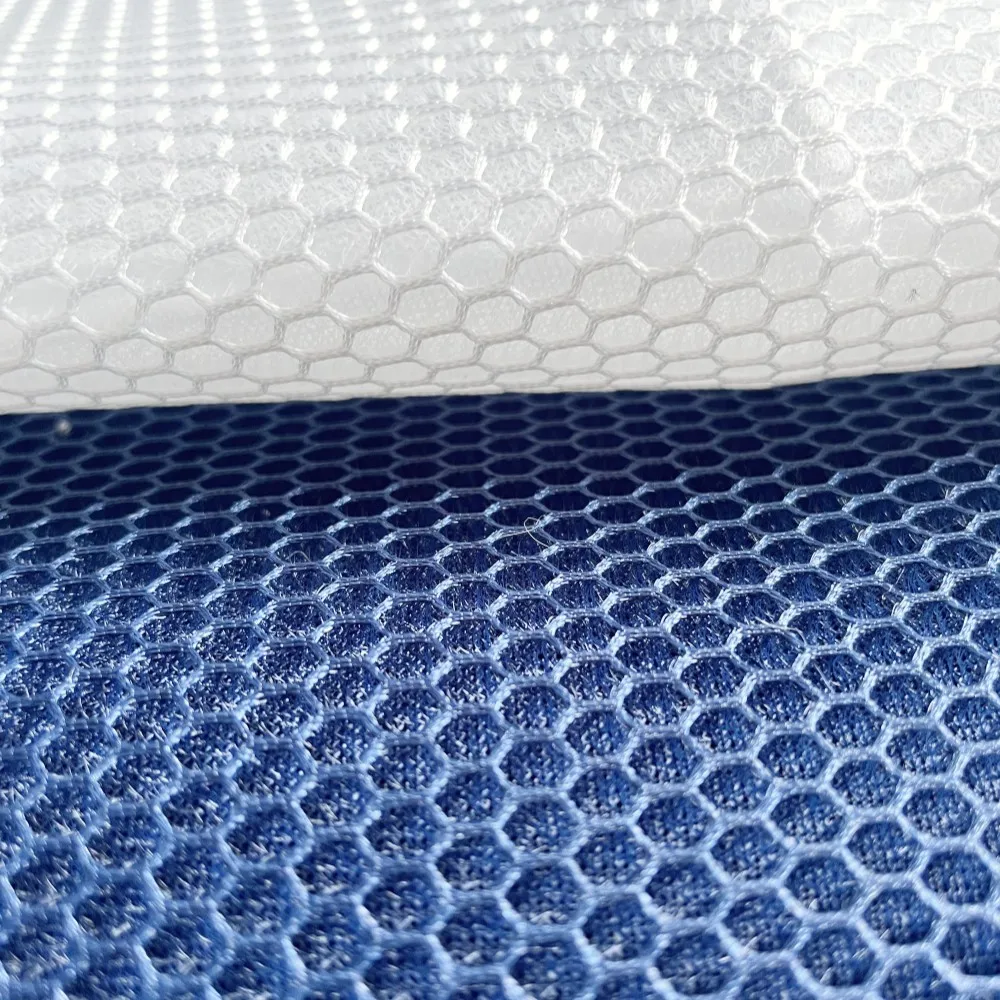 New fashion anti-static Hot Selling Polyester Hex Mesh 3D Air Spacer Sandwich Mesh Fabric