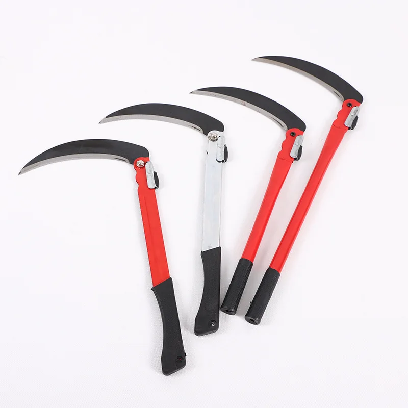 Carbon Steel Weeding Rice Harvesting Long Handle Hand Best Agricultural Folding Sickle