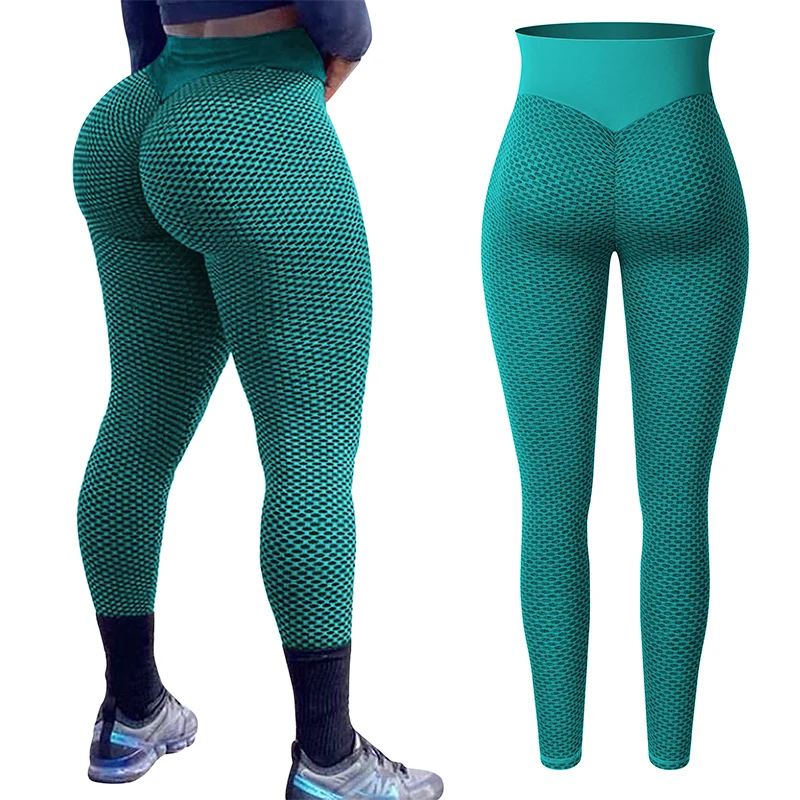 360g Mesh Leggings Active Wear Honeycomb Butt Scrunch Leggings Booty Yoga Pants TikTok Butt Lifting Leggings