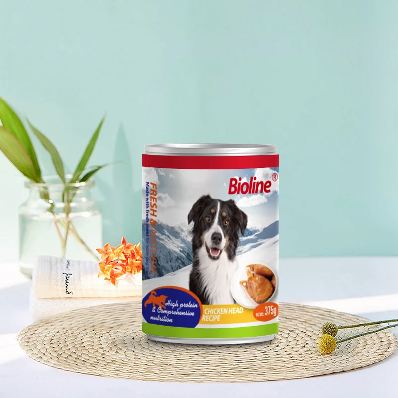 Oem Dog Wet Food Chicken Head Dog Food Wet Healthy Dog Food Tin Can
