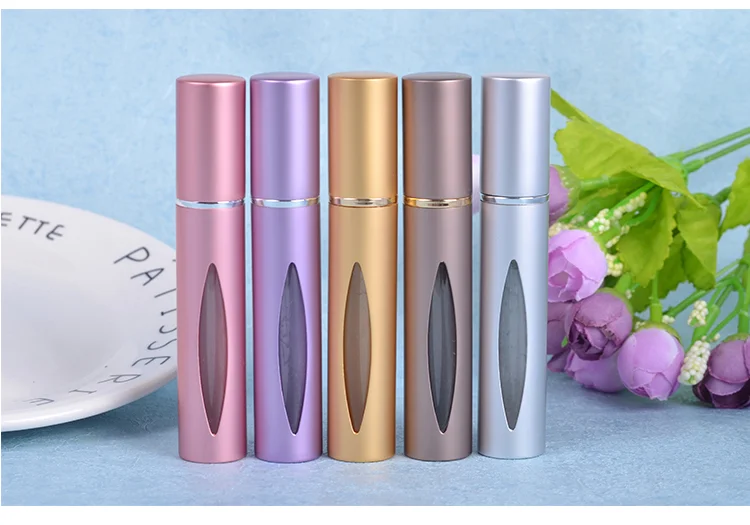 MUB - 10ml Aluminum Perfume Bottle Steel Roll-on For Essential Oil Mini Travel Refillable Case Bouteilles Produits Cosmetique