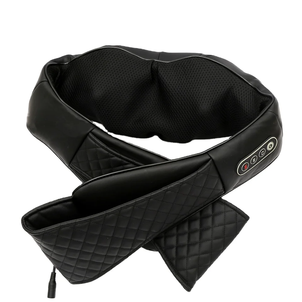 Home office and car new thermal magnetic therapy pulse shiatsu shoulder neck massager with heat belt