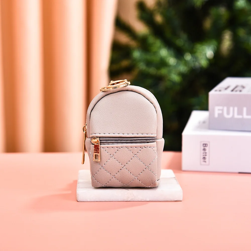 Custom logo Promotional Gifts Mini Backpack Shaped Key Chain Bag Coin Purse