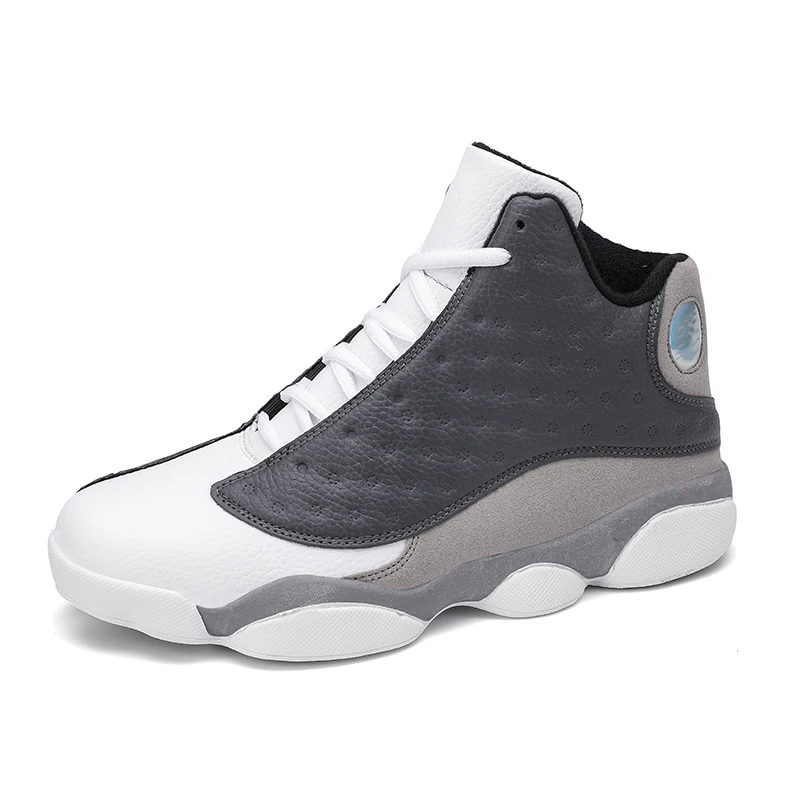 Мужские кроссовки Air Grey белые синие красные 13s с оригинальной коробкой