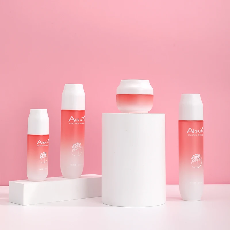 50g 40ml 100ml 120ml Luxury Cosmetic Glass Bottle Set Skincare Container Manufacturer Skincare Cosmetic Packaging Container