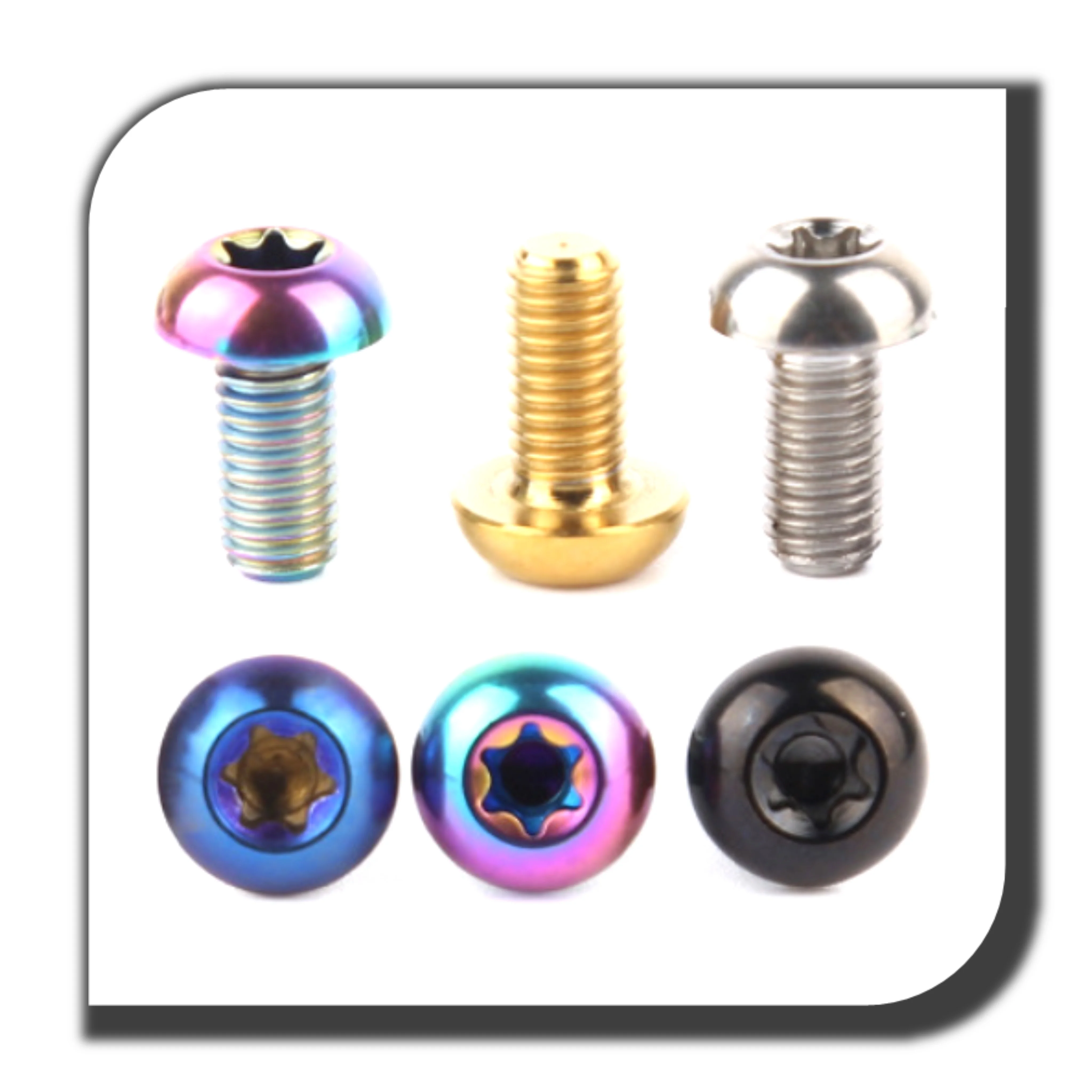 OEM цветной Анодированный Алюминиевый винт и гайка с накатанной головкой