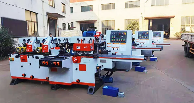 6 Axis Four 4 Side Planer Moulder Woodworking Four Sided Wood Thicknesser Planer Moulder 6 Head Four Side Planer