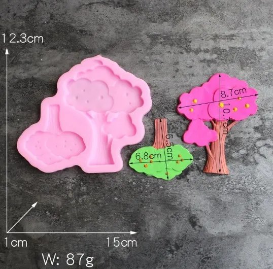 3D Tree Stump Shape Succulent Plant Flower Pot fondant Silicone Mold Gypsum Cement Fleshy Flower Bonsai DIY scented Candle Mould
