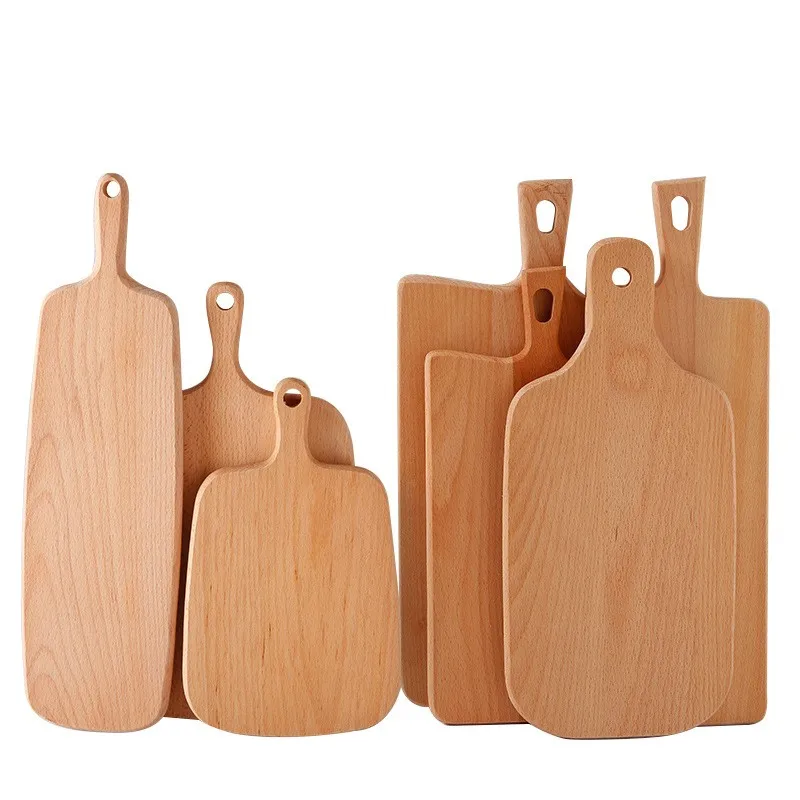 Eco Friendly Solid Breakfast Serving Board Fruit Meat Custom Beech Wood Cutting Board For Kitchen