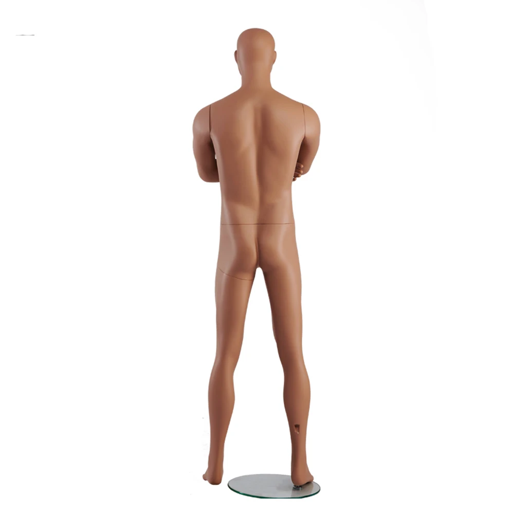 Sport Store Window Display Men Model Full-Body Standing Man Fiberglass Mannequin Black Stand Male Sports Mannequin