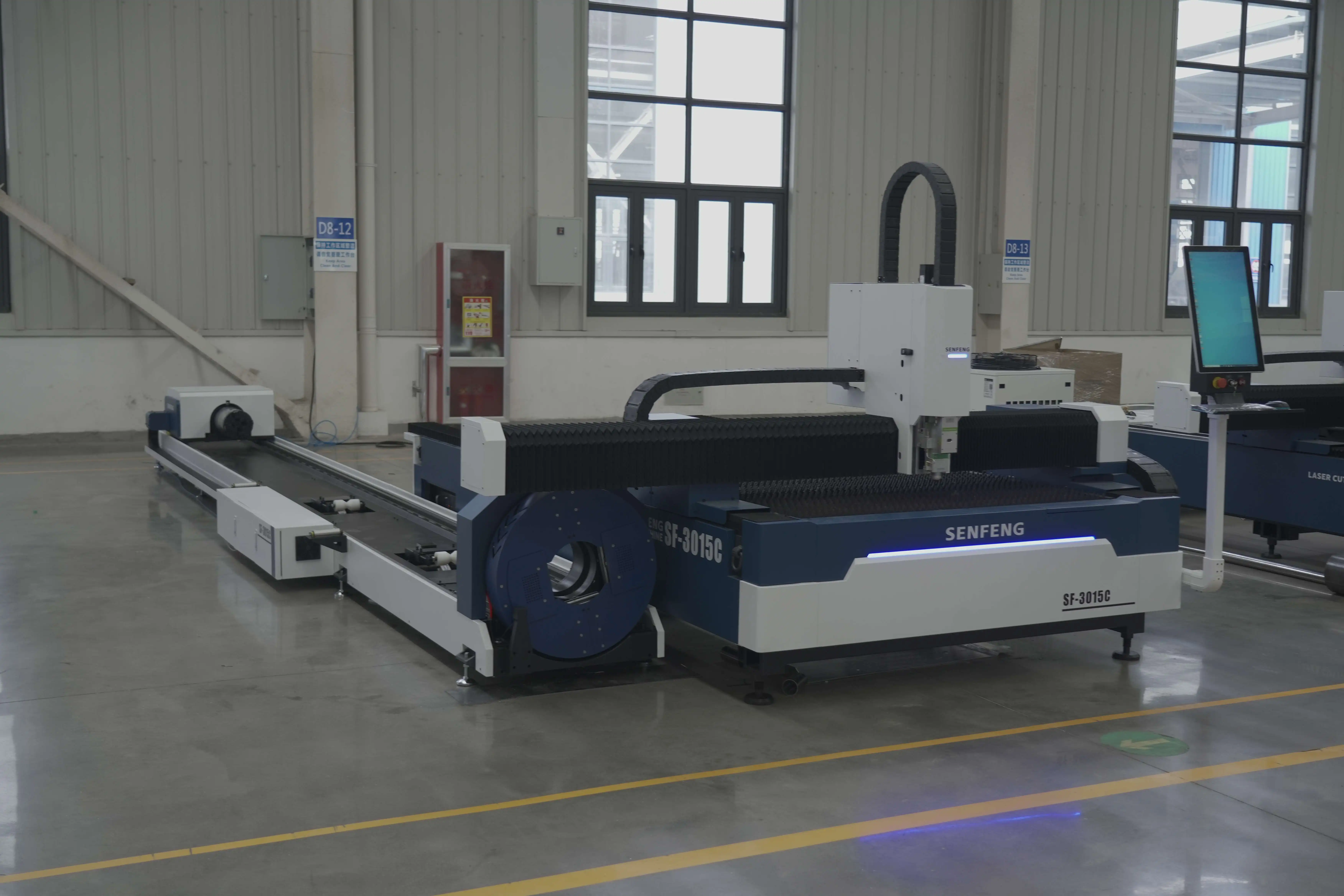 SENFENG hot sale open type fiber laser sheet metal and tube cutting machine SF3015C with 6m tube cutting