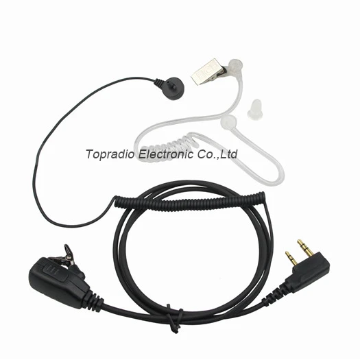 TK3207 TK3300 TK3107 BF5118 BF860 BF350 JT988 Two Pins In Ear Headset with Microphone Walkie Talkie Air Acoustic Tube Earpiece