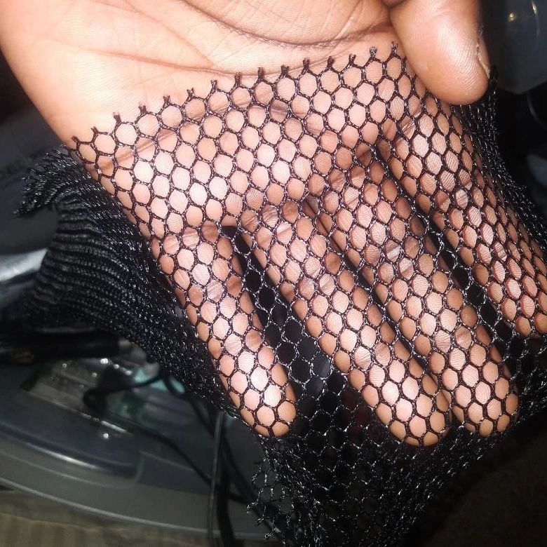 Hexagon Honeycomb Mesh Fabric for Shoe Bag Chair Hat Lining Stock 100% Polyester Plain Knitted Mesh Fabric Plastic Wedding Dress