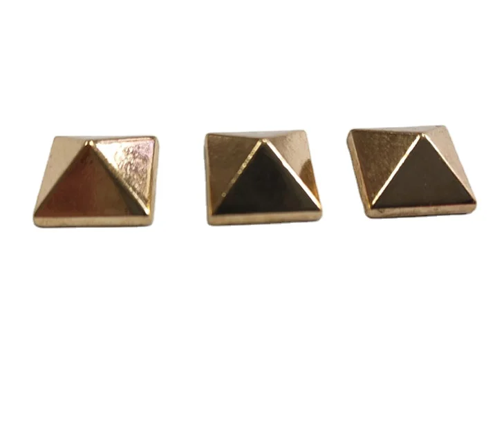 metal pyramid stud for handbags or shoes with the screw bottom or rivet leg