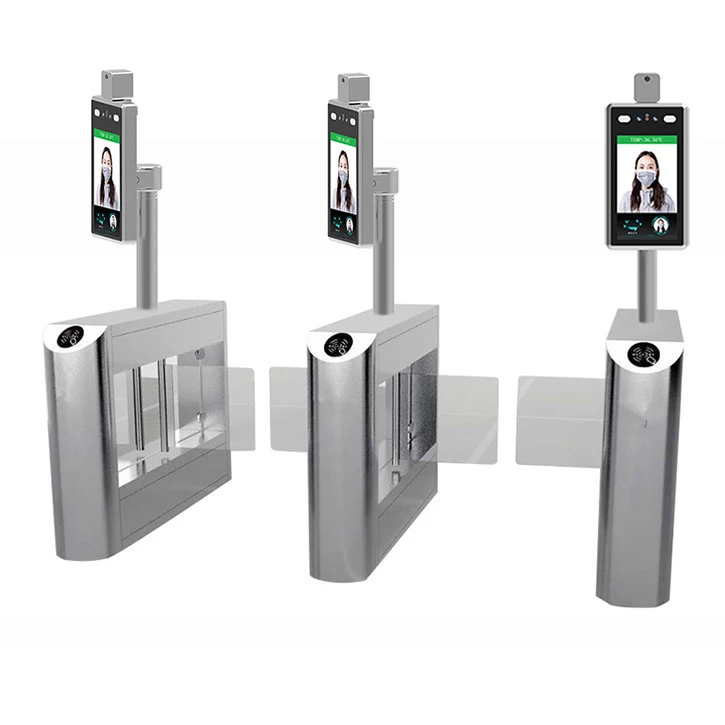 Face Recognition Turnstile RFID Reader Swing Barrier Gate Face Recognition Access Control