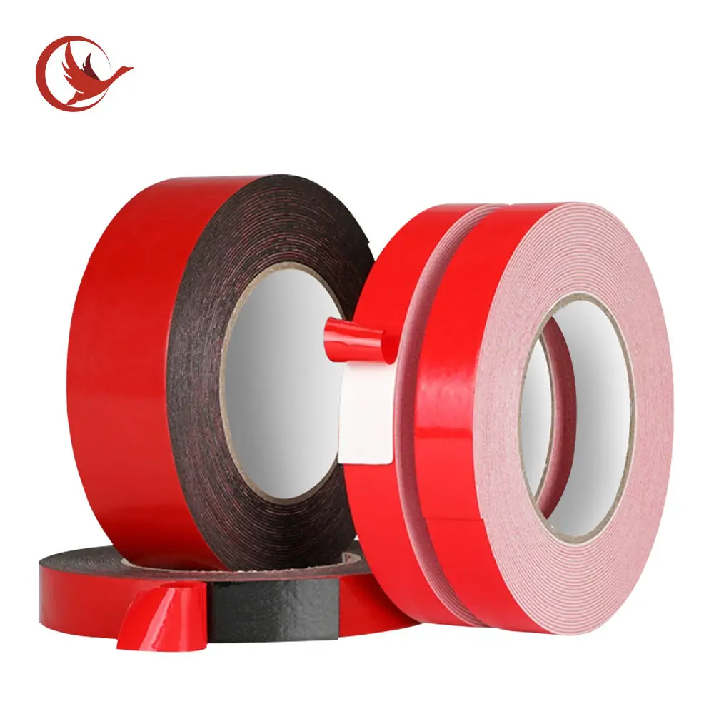 wholesale high bonding waterproof  adhesive eva double sided foam tape black coated acrylic adhesive pe double sided foam tape
