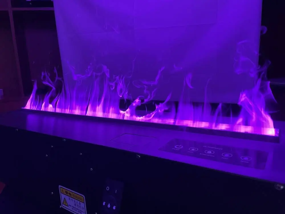 80 100 120 150 180 200 64 Color Changing Automatic Water Filling Atomizing Fireplace 3D Water Vapour Steam Fireplace