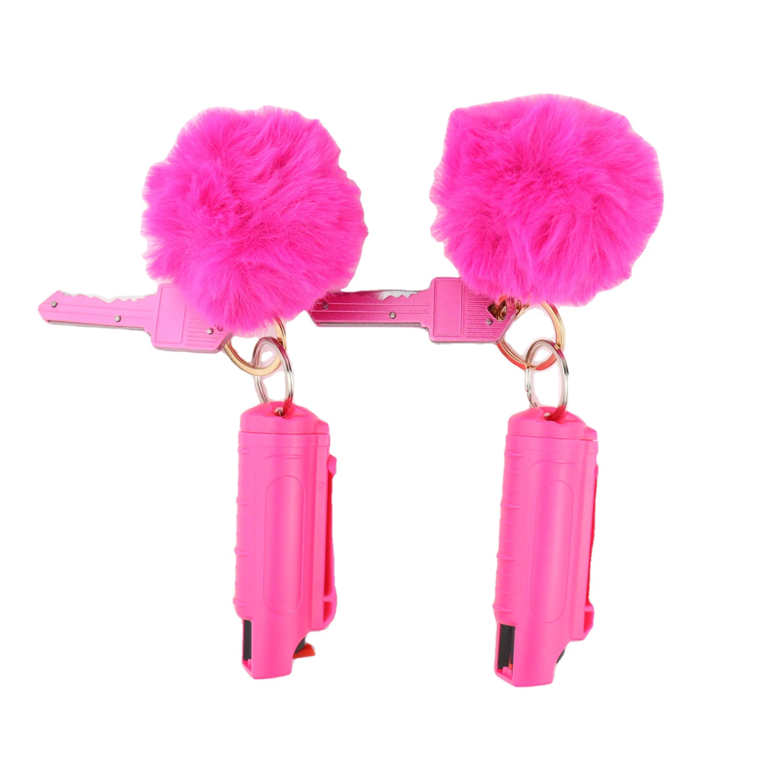 Набор брелоков для самообороны для женщин, милый розовый брелок для ключей, 20 мл