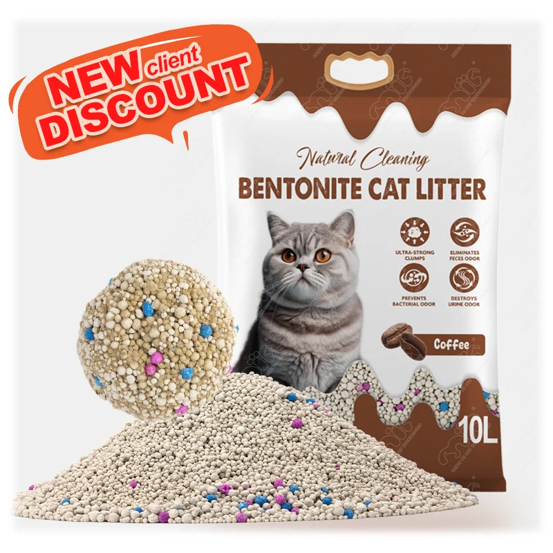 Good Quality Manufacturer Direct Sale Eco Friendly Flushable Absorbent Pet Supplies Arena Para Gatos Bentonite Cat Litter Sand