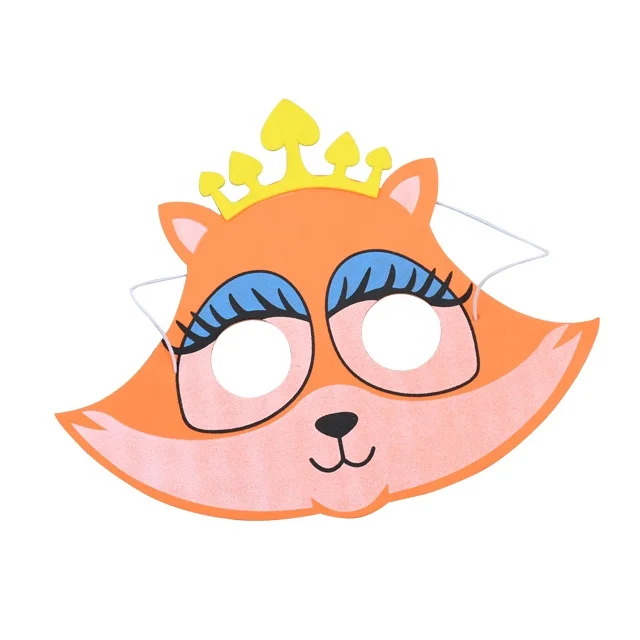 2021 new design promotional cheap soft custom eva halloween animal foam party tiger mask