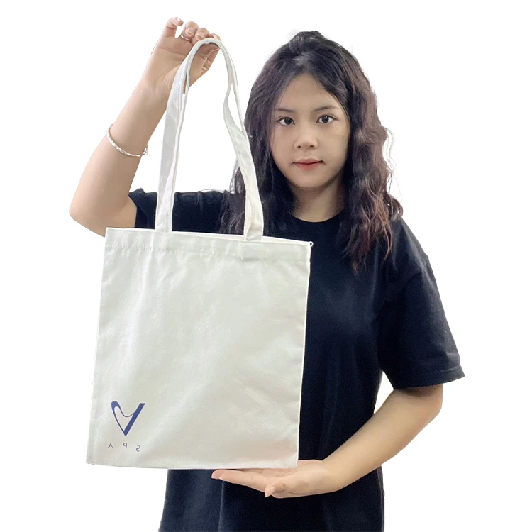 Custom Canvas Tote Bag Embroidered Cotton Fabric Bags Vintage Genuine Leather Waxed Messenger Luxury Canvas Shopping Tote Bag