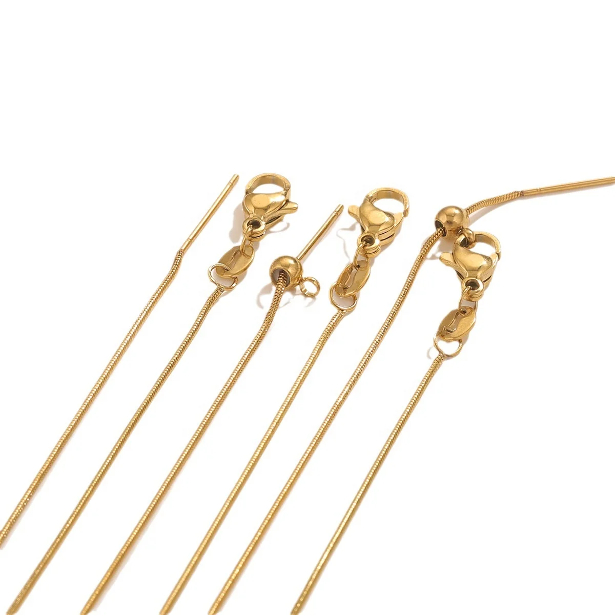 Dr. Jewelry 2024 Wholesale Dainty Silver 18K Gold Plated Stainless Steel Adjustable Universal Clavicle Chain for Pendant Making