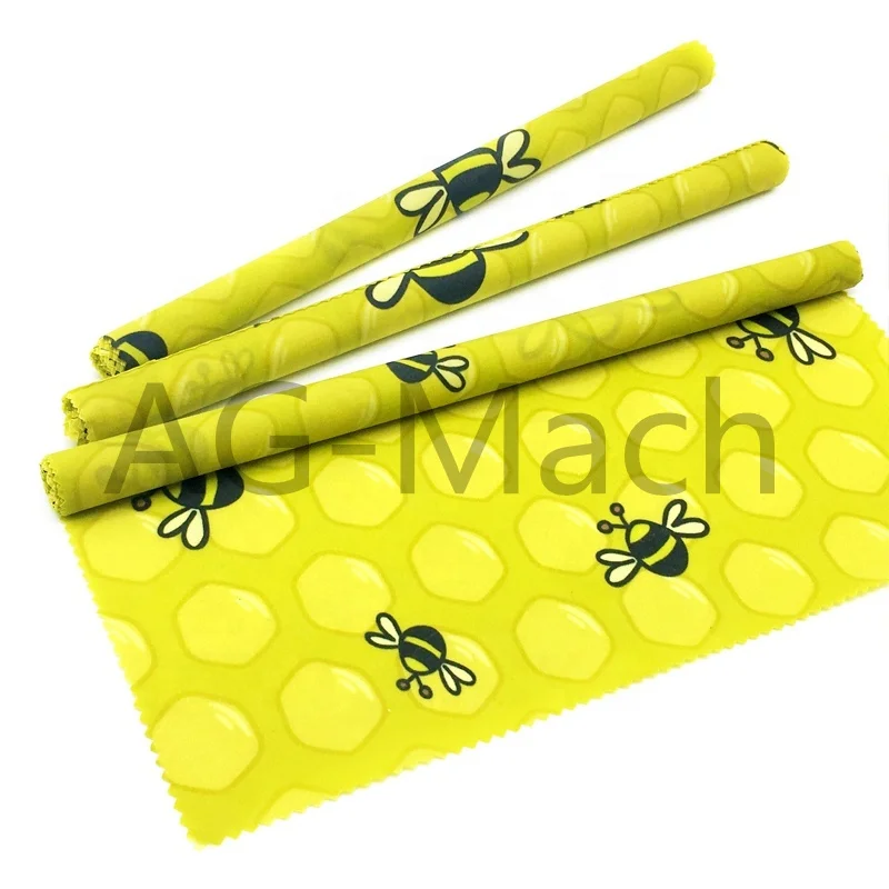 
2021 HOT Product Organic Food Grade Cotton Fabric Sandwich Reusable Beeswax Food Wrap Roll 