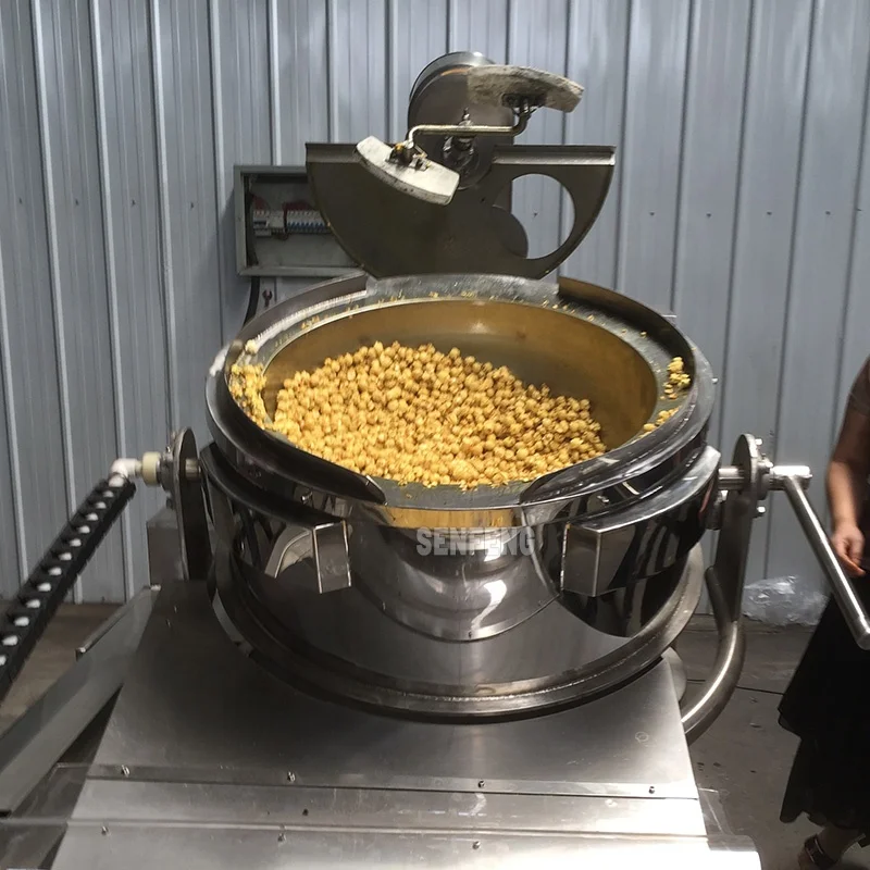 
Spherical Caramel Gas Heating Popcorn Making Machine Large Industrial Popcorn Machine Automatic On Hot Sale 