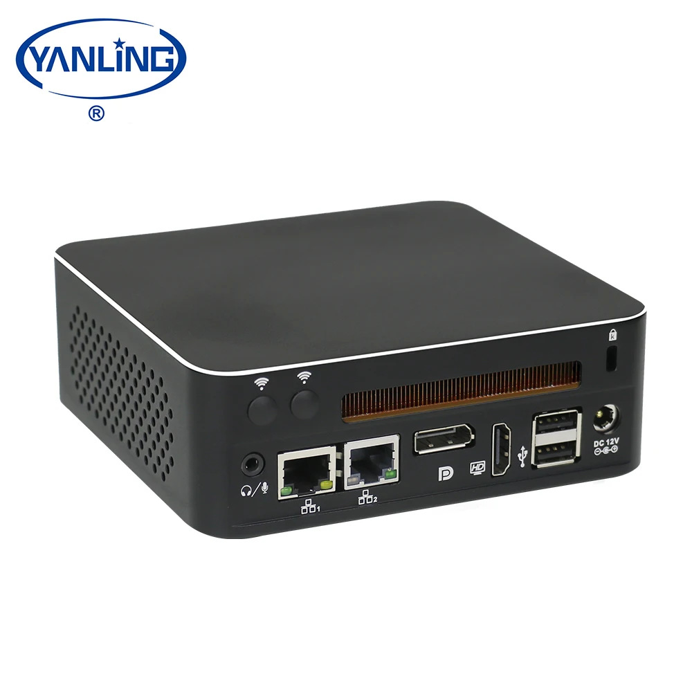 Newest 8th gen fan mini pc Intel core i5 8250u dual lan nano itx motherboard 3g function desktop computer