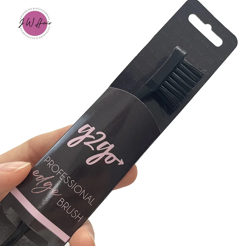 Edge Control Brush Comb Edge Hair Brush Custom Salon Double Eyebrow Comb With Individual Packaging