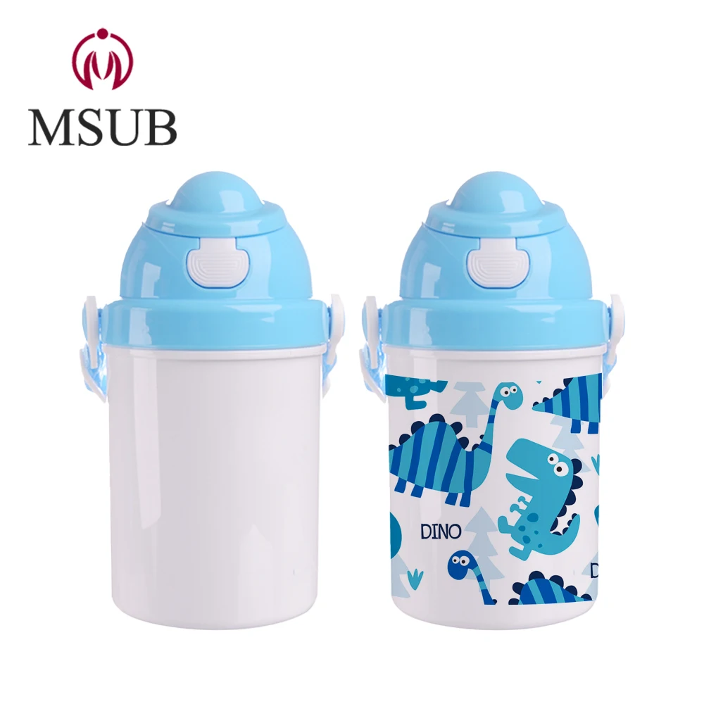 
Safe promotion drinkwares sublimation plastic water bottle for kids with straw lid 