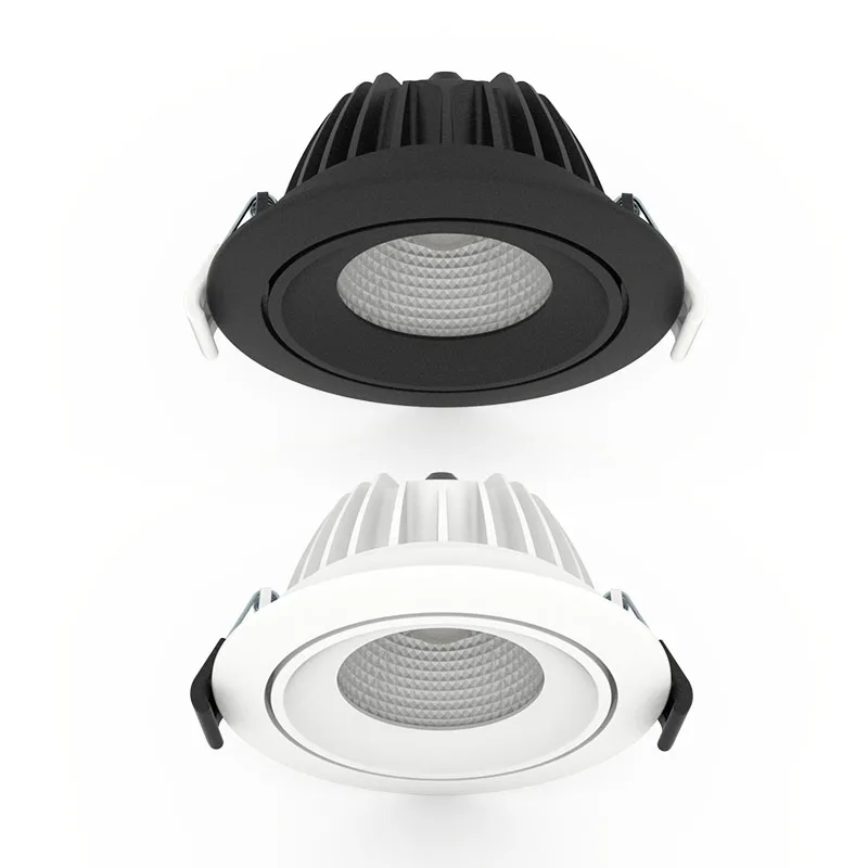 DALI 2 коммерческий IP54 10W 12W Алюминиевый Регулируемый встраиваемый Dali круглый светильник Cob Светодиодный точечный потолочный светильник для магазина