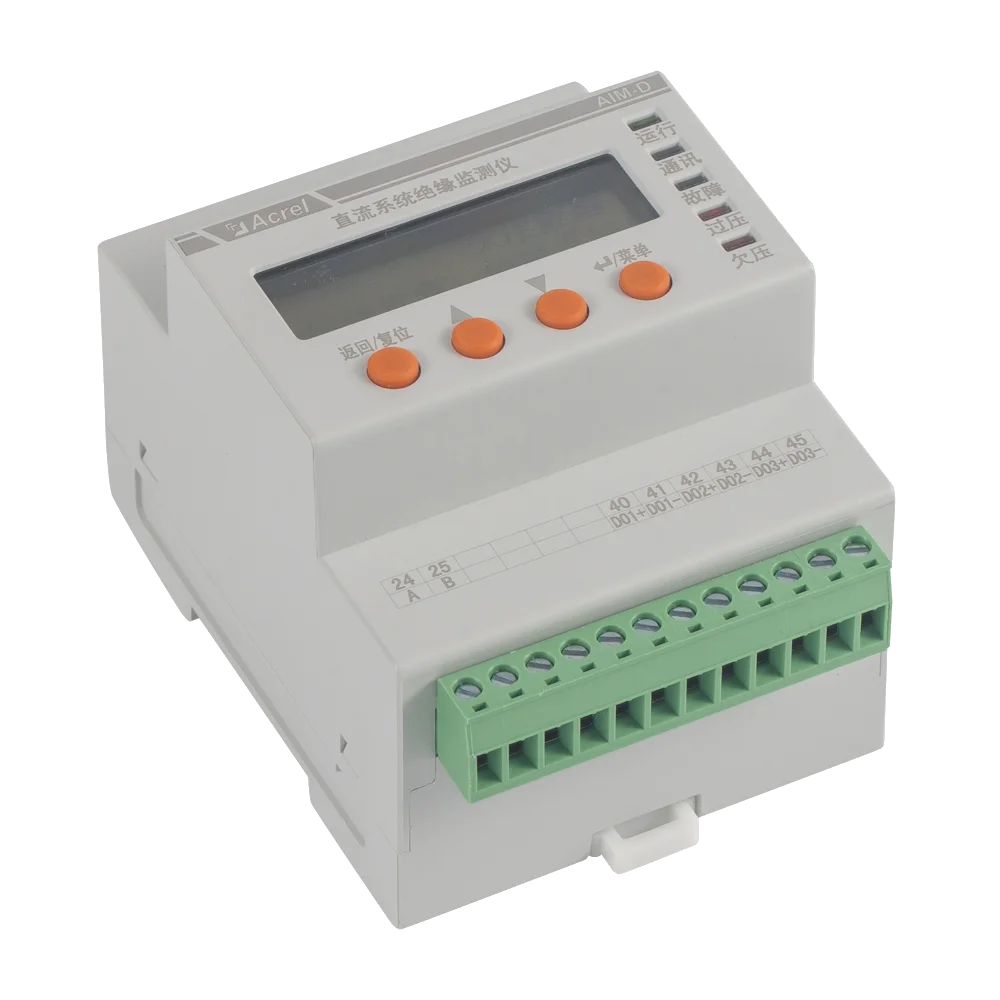 Acrel AIM-D100-TH DC insulation monitoring device for EV charger isolation monitor device for ess energy storage system