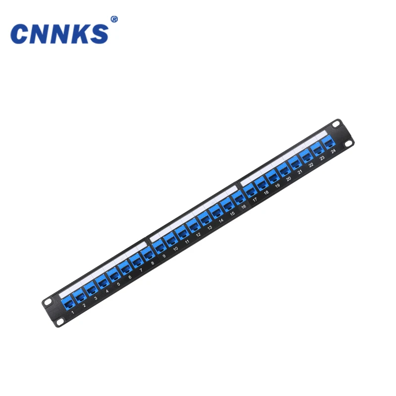 Cat6 Unshielded 24 Port Inline Coupler Patch Panel With Cat6 UTP Inline Coupler Keystone