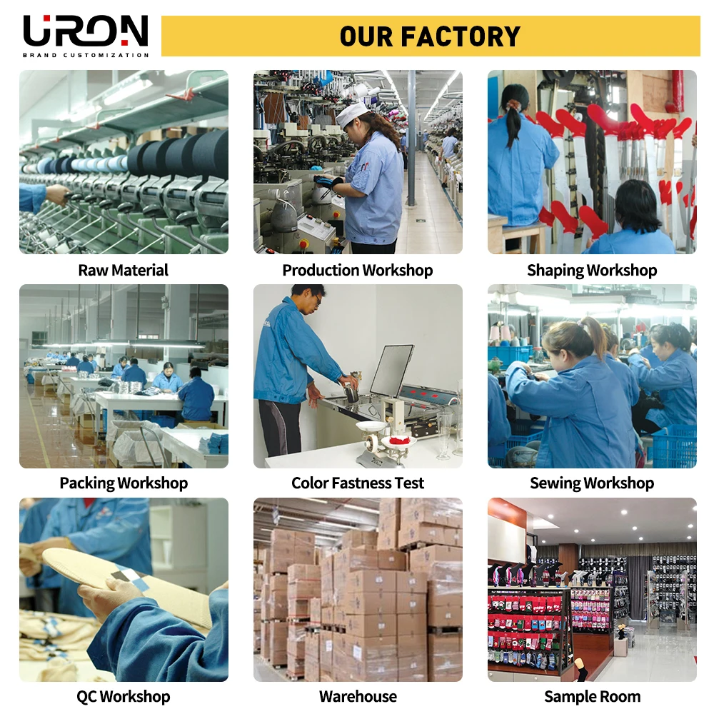 Socks Uron Wholesale White Knee High Socks Custom Compression Sport Thigh High Socks for Running Made in China