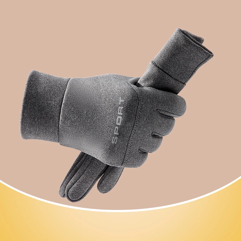 Custom outdoor waterproof non-slip driving warm hand man touch screen thermal winter gloves