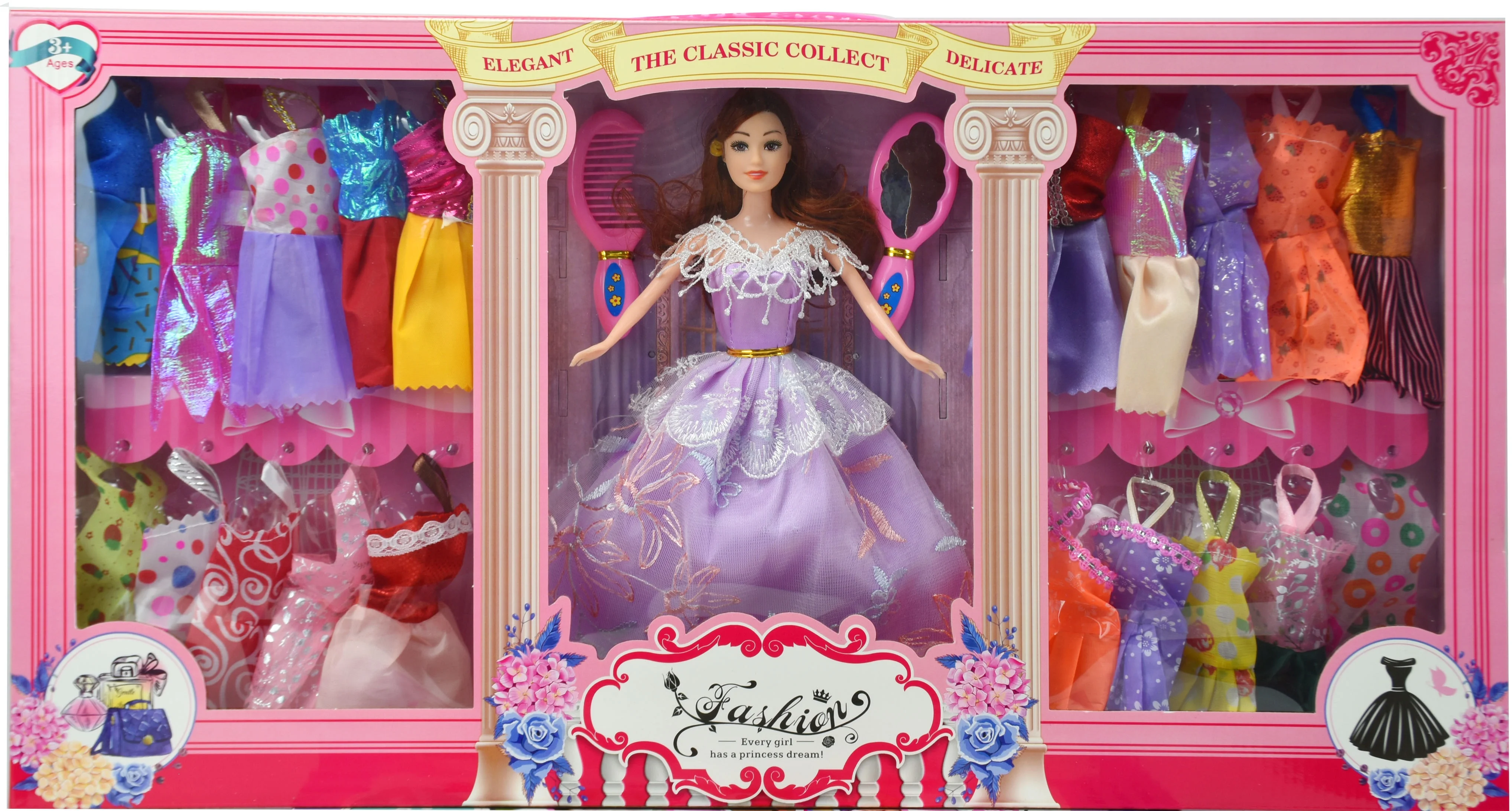 Lovely Princess Girl Doll Toys Changes Dress Up Toys Baby Collection Dolls Set For Sale