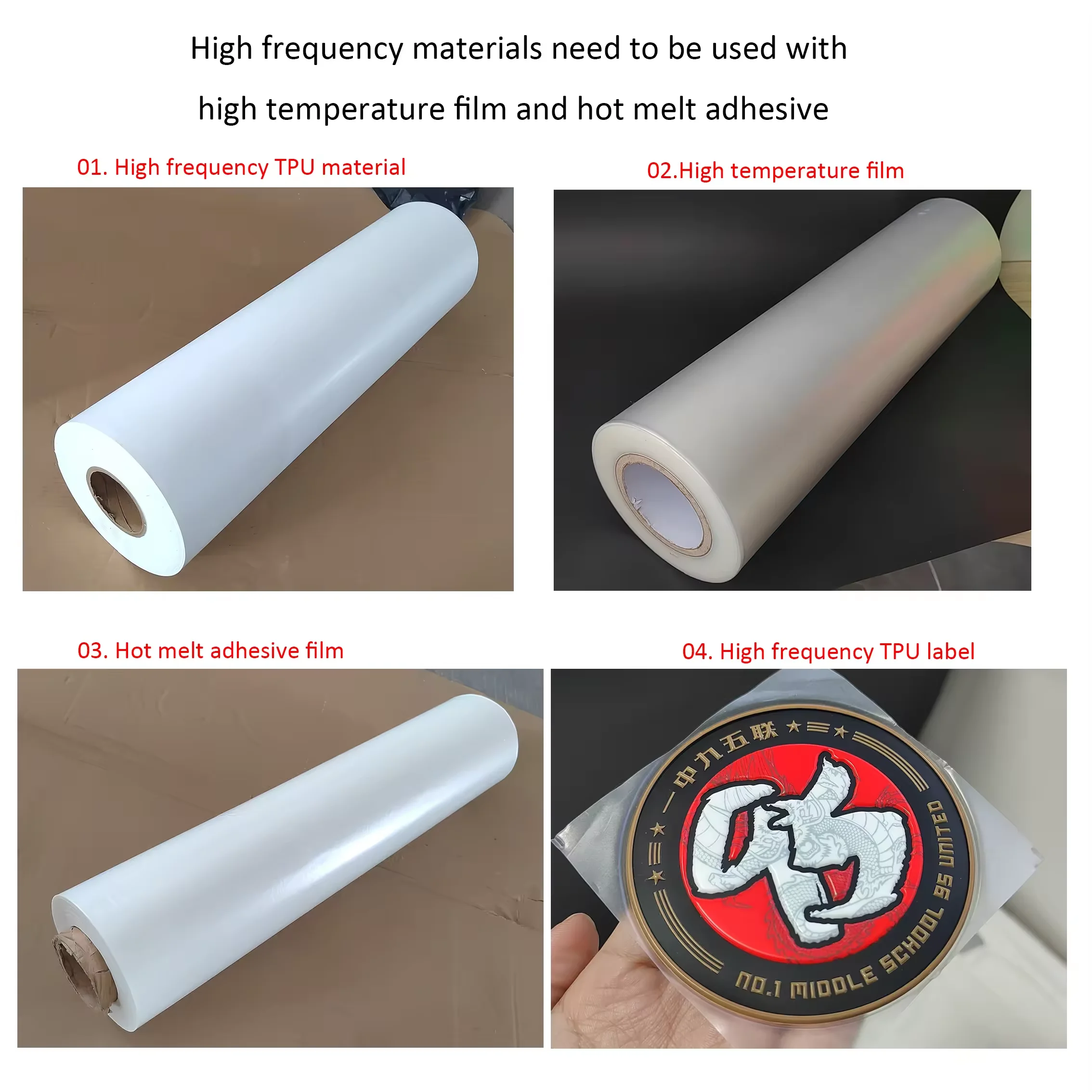 Cheap Factory Price 0.5MM High frequency TPU Vinyl 1.0mm Viny TPU Frekuensi Tinggi High Frequency Shoe Material