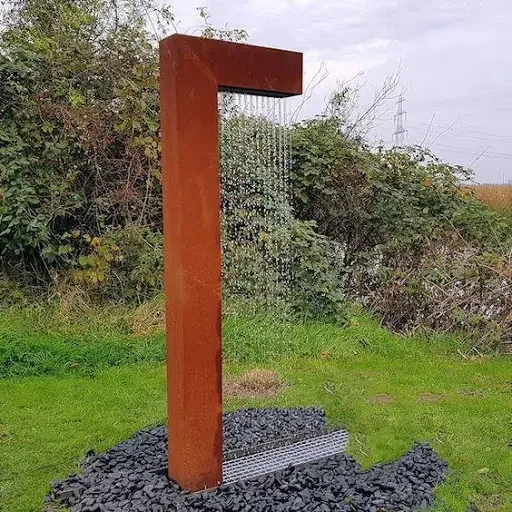 Сталь Corten круглый стол для воды садовый водопроводный фонтан пруд