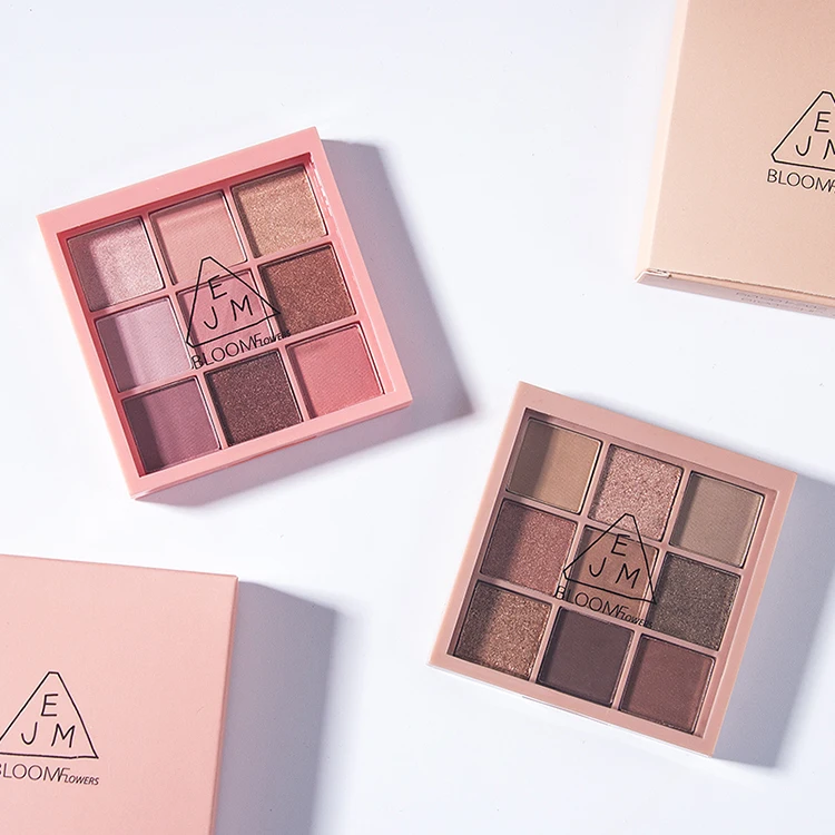 Hot Selling 9 Color Eyeshadow Palette Private Label Best Glitter Colorful Palette Private Label Cosmetics Makeup Eyeshadow Pale